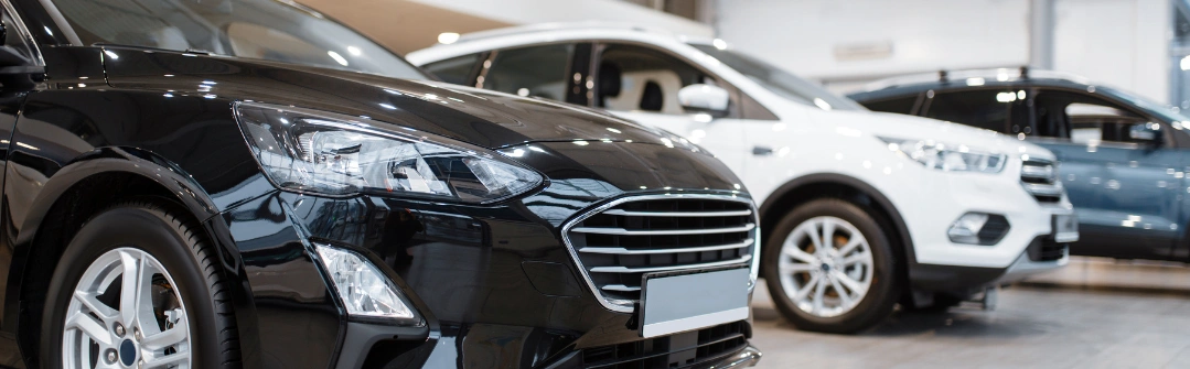 cars in a dealership